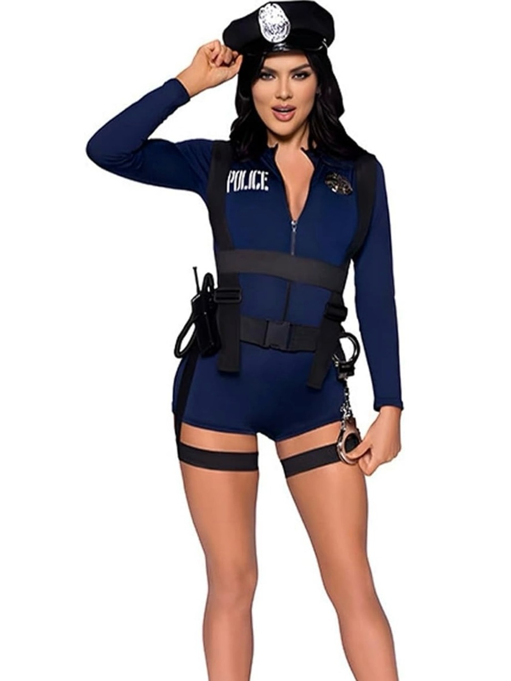 Police 🔥 officer Cop costume cosplay Halloween sexy bodysuit